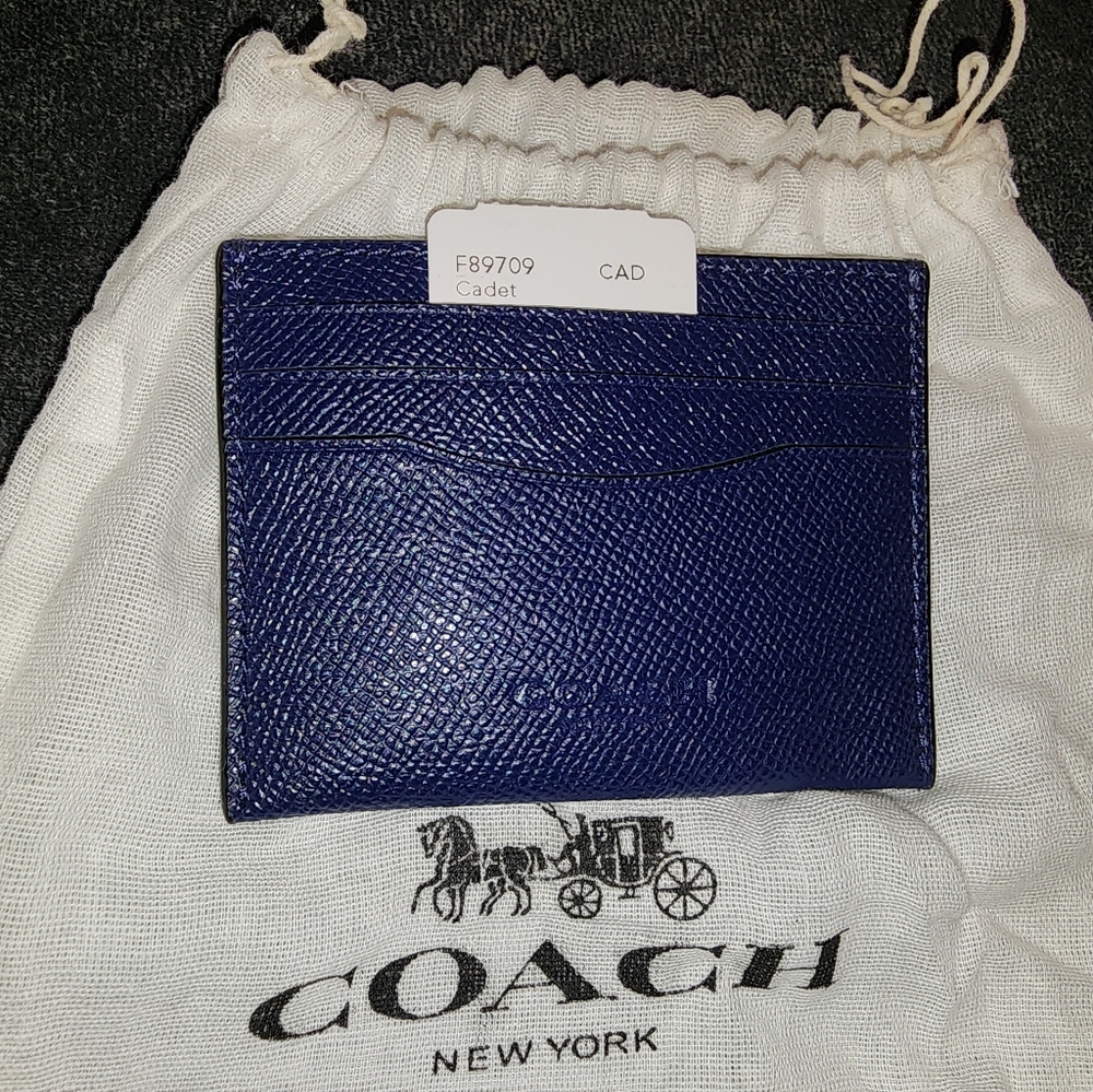 NEW Coach Blue Men's Card Case
